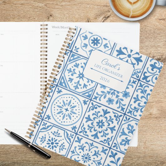 Mooie Blauwe Tegel Planner