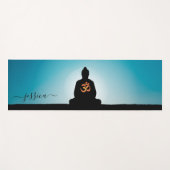 Mooie Blauwe Turquoise Boeddha Om Custom Yogamat (Voorkant (horizontaal))