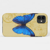 Mooie blauwe vlinder  kunst Case-Mate iPhone case (Achterkant (horizontaal))