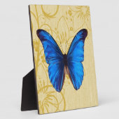 Mooie blauwe vlinder  kunst fotoplaat (Zijkant)