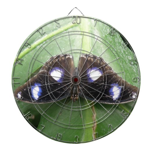 Mooie blauwe vlinderdart dartbord (Voorkant)
