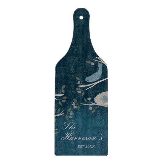 Mooie Blauwe Vogel Custom Snijplank (Voorkant)