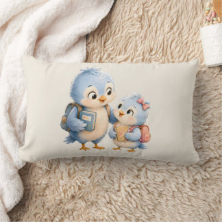 Mooie Blauwe Vogel Worp Kussen Decoratie