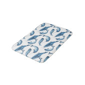 Mooie blauwe walvissen en Narwhals | Bath Mat (Gekanteld)