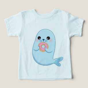 Mooie Blauwe Zeehond Kinder T-Shirt