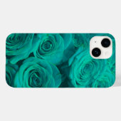 Mooie blauwgroen groene rozen blauwgroen bloemen Case-Mate iPhone case (Achterkant (horizontaal))