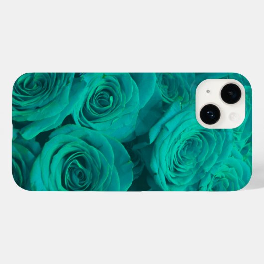Mooie blauwgroen groene rozen blauwgroen bloemen Case-Mate iPhone case (Achterkant (horizontaal))