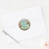 Mooie Blauwgroen Zee-glas Beach Stickers (Envelop)