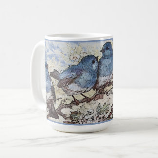 Mooie blauwvogels koffiemok