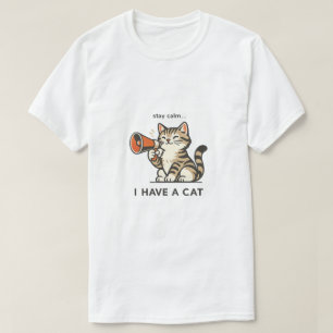Mooie "Blijf Kalmeer Ik Heb Een Kat" T-Shirt 