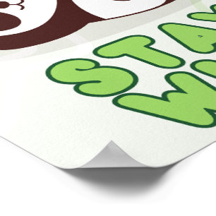 Mooie 'Blijf Wild' Slaapde Panda Kraam Poster
