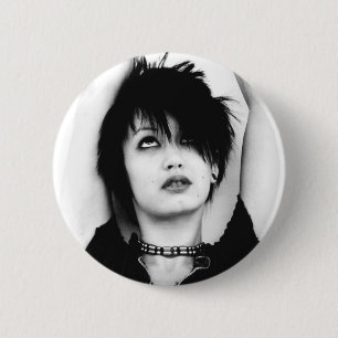 Mooie blik omhoog ronde button 5,7 cm