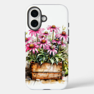 Mooie bloeiende Aster Bloemen iPhone 16 Hoesje