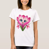 Mooie Bloem Dames Basic T-Shirt (Voorkant)