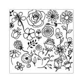 mooie bloem en ander ontwerp rubberstempel (Afrduk)