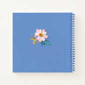Mooie bloem en Moederdag van vochtige vogels Notitieboek (Achterkant)