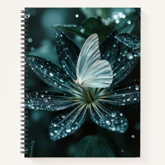 Mooie bloem en vlinder notitieboek