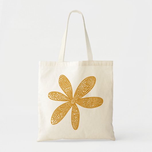 Mooie Bloem - Goudbruin Tote Bag (Voorkant)