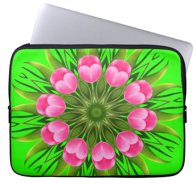 Mooie bloem Mandala Design-79358 Laptop Sleeve (Voorkant)