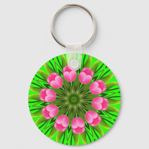 Mooie bloem Mandala Design-79358 Sleutelhanger