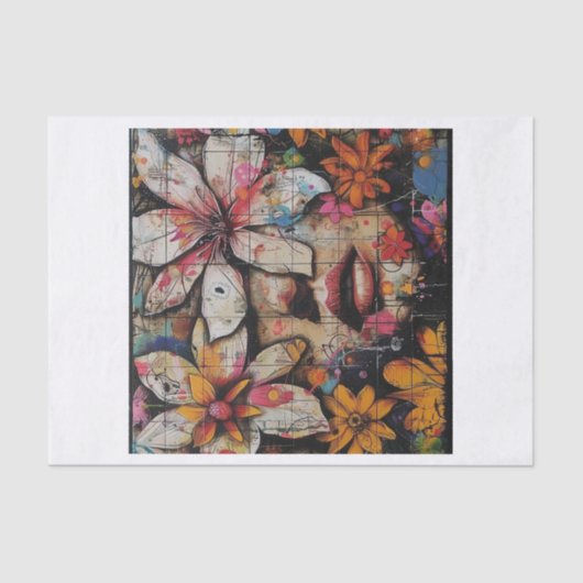 Mooie Bloem Meisjes5 Tissuepapier (Voorkant)