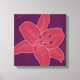 Mooie bloem ontwerp Lily No. 2 Canvas Afdruk