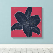 Mooie bloem ontwerp Lily No. 3 Canvas Afdruk (Insitu (Houten vloer))