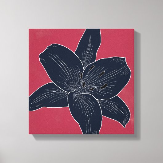 Mooie bloem ontwerp Lily No. 3 Canvas Afdruk (Voorkant)