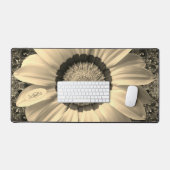 Mooie  bloem op achtergrond Monogram Bureaumat (Keyboard & Muis)