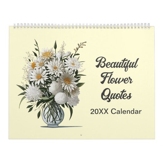 Mooie Bloem Quotes Botanische Kalender (Hoes)