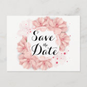 Mooie bloem Save the Date Briefkaart (Voorkant)