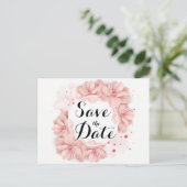Mooie bloem Save the Date Briefkaart (Staand voorkant)