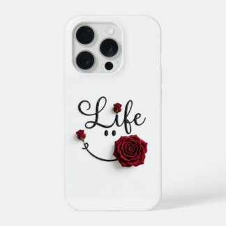 Mooie bloem telefoonhoes iPhone 15 pro hoesje