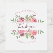 Mooie bloem wijn etiket (Enkel label)