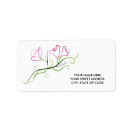 Mooie Bloemen Adreslabels Etiket