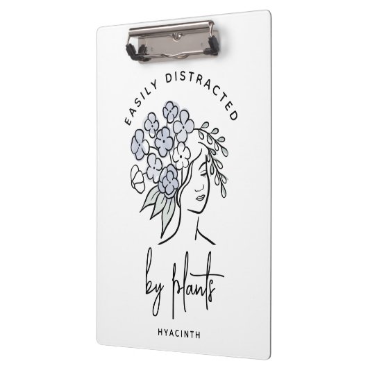 Mooie Bloemen Afgeleide Tuinman gepersonaliseerd Klembord (Links)