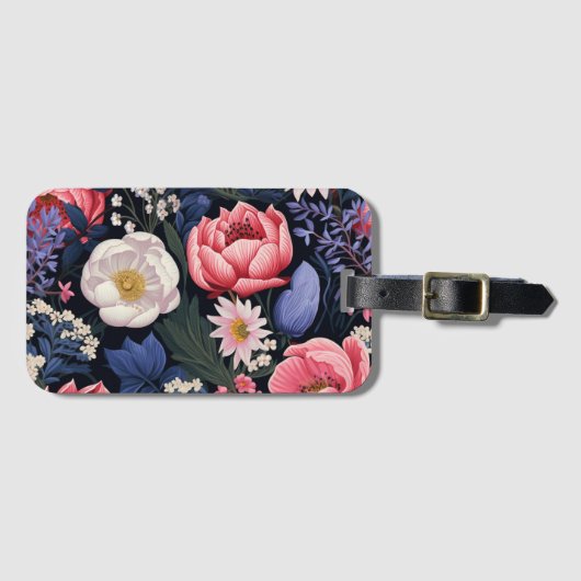 Mooie bloemen bagagelabel (Voorkant (horizontaal))
