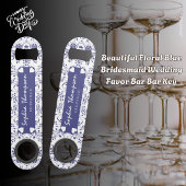 Mooie Bloemen Blauw Bruidsmeisje bruiloft gunst Ba Speed Flessenopener