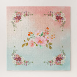 mooie bloemen, bloeiend kunstwerk legpuzzel