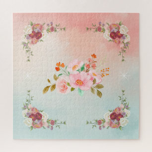 mooie bloemen, bloeiend kunstwerk legpuzzel
