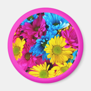 Mooie bloemen bloemen - Roze rand van het ontwerp Magneet