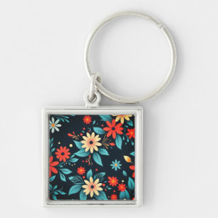 Mooie Bloemen Bloemmotief-48965 Sleutelhanger