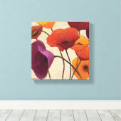 Mooie bloemen canvas afdruk (Insitu (Houten vloer))