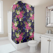 Mooie bloemen decoratieve eye-catching douchegordijn (In situ)