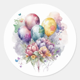 Mooie Bloemen en Ballonnen Stickers