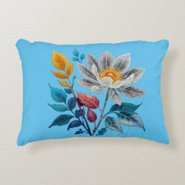 Mooie bloemen en bladeren accent kussen