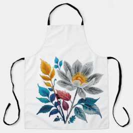 Mooie bloemen en bladeren schort