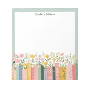 Mooie Bloemen en Boeken  Notitieblok
