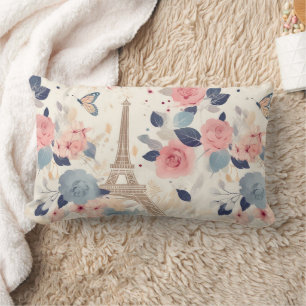 Mooie bloemen en Eiffeltoren Parijs Kussen