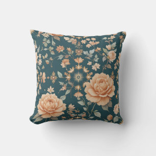Mooie bloemen en gezellig interieur kussen